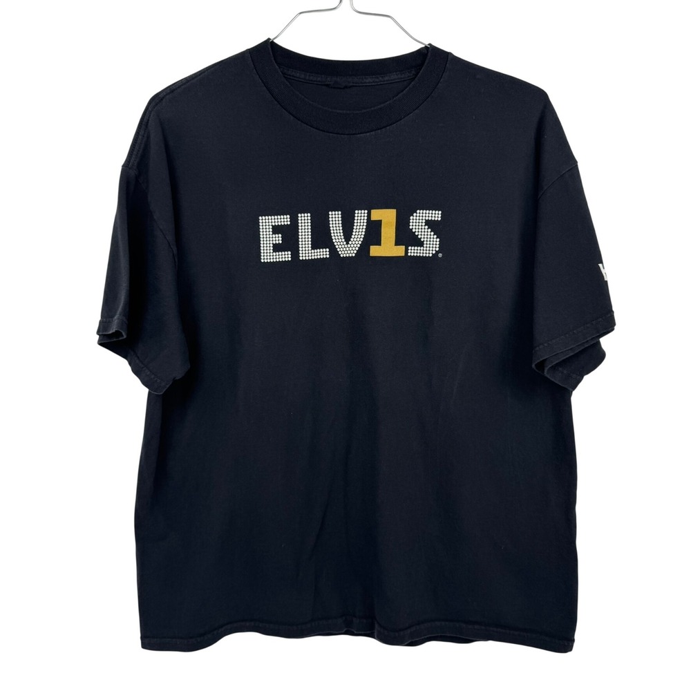Elvis Presley‎ Harrah's Black Promotional Graphic T Shirt Men's Large